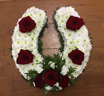 Funeral flowers - horseshoe